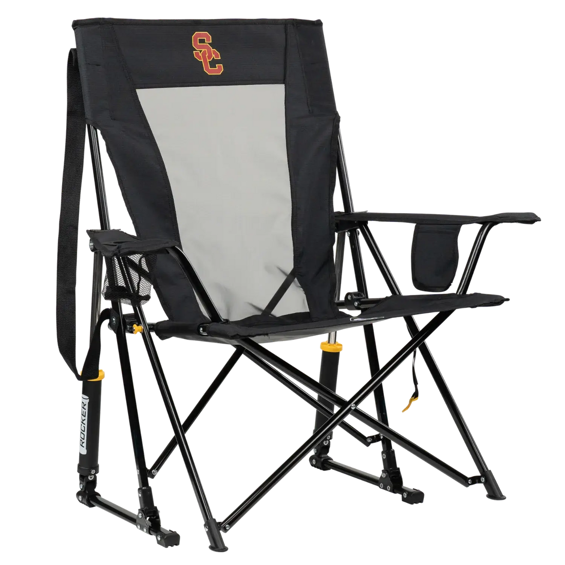 Patented Spring-Action College Comfort Pro Rocker - USC Trojans - Choice 856 - RoadTrip Rocker Smooth Motion Camp Chair - Default Title