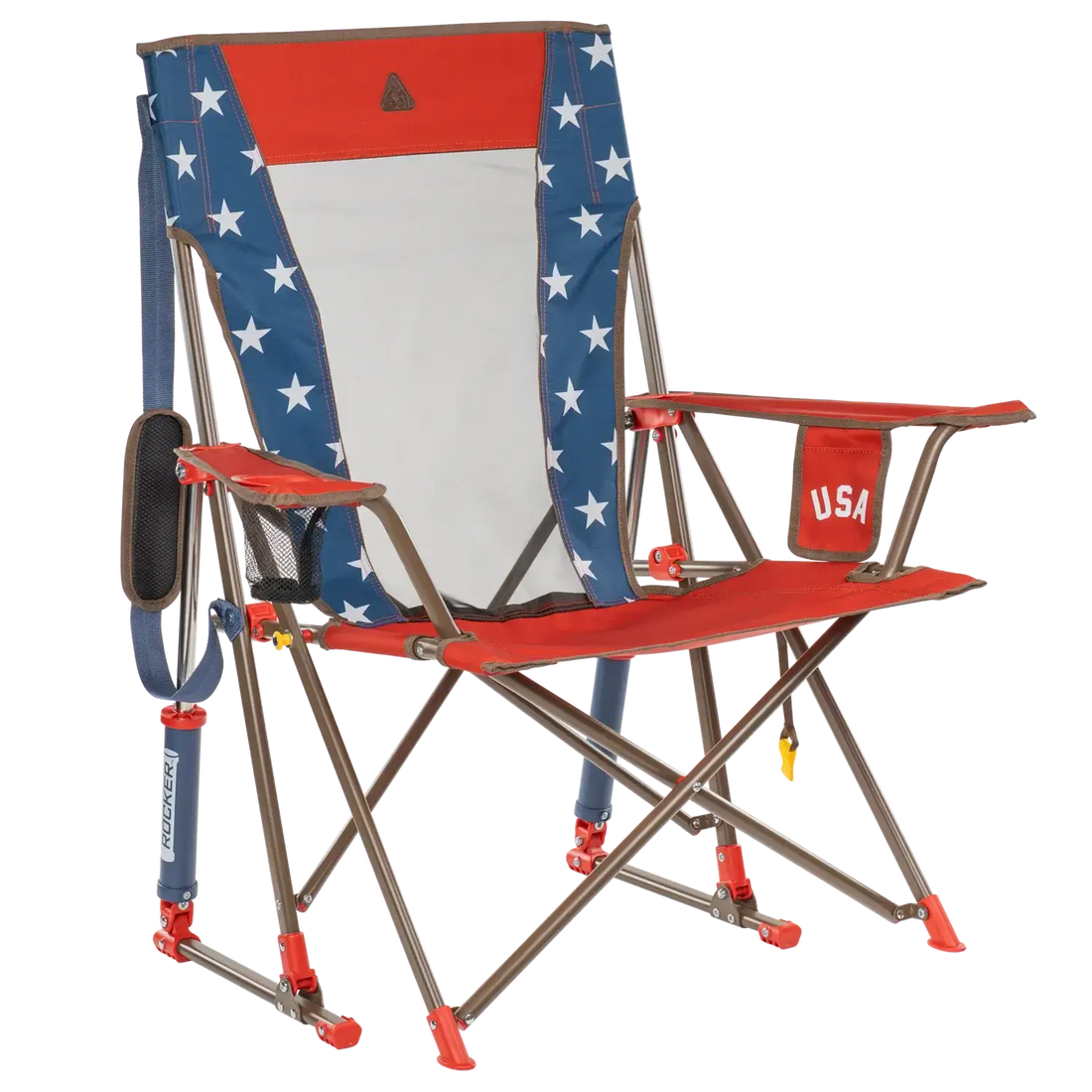 Patented Spring-Action Comfort Pro Rocker - USA Anniversary Deluxe - Choice 424 - Heavy-Duty Kickback Rocker with Beverage Holder - Default Title