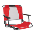 Ultra-Lightweight Big Comfort Stadium Chair with Armrests - Choice 465 - Ergonomic Portable Stadium Seat for Sports Events - Red