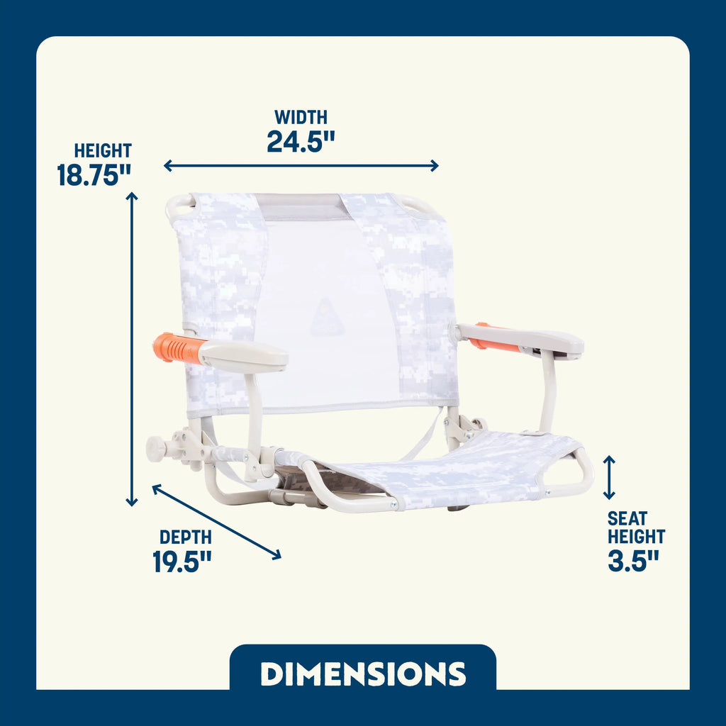 Luxury Camp Stadium Rock-Cliner - Choice 540 - Patented Spring-Action Rocking Chair for Camping Detail