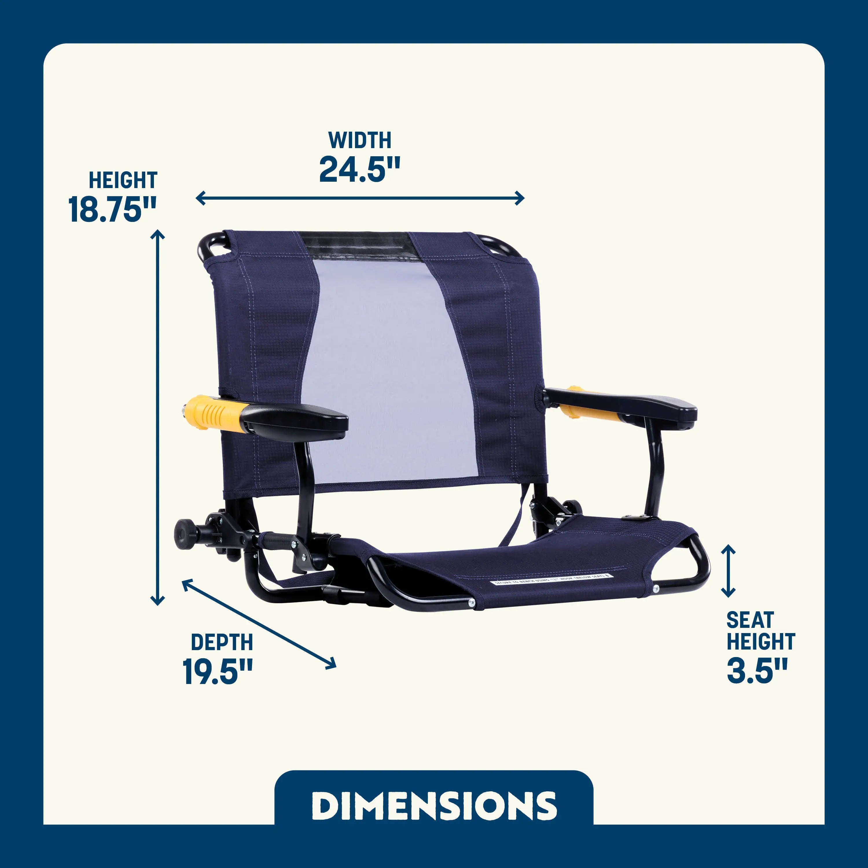 Luxury Camp Stadium Rock-Cliner - Choice 540 - Patented Spring-Action Rocking Chair for Camping Detail