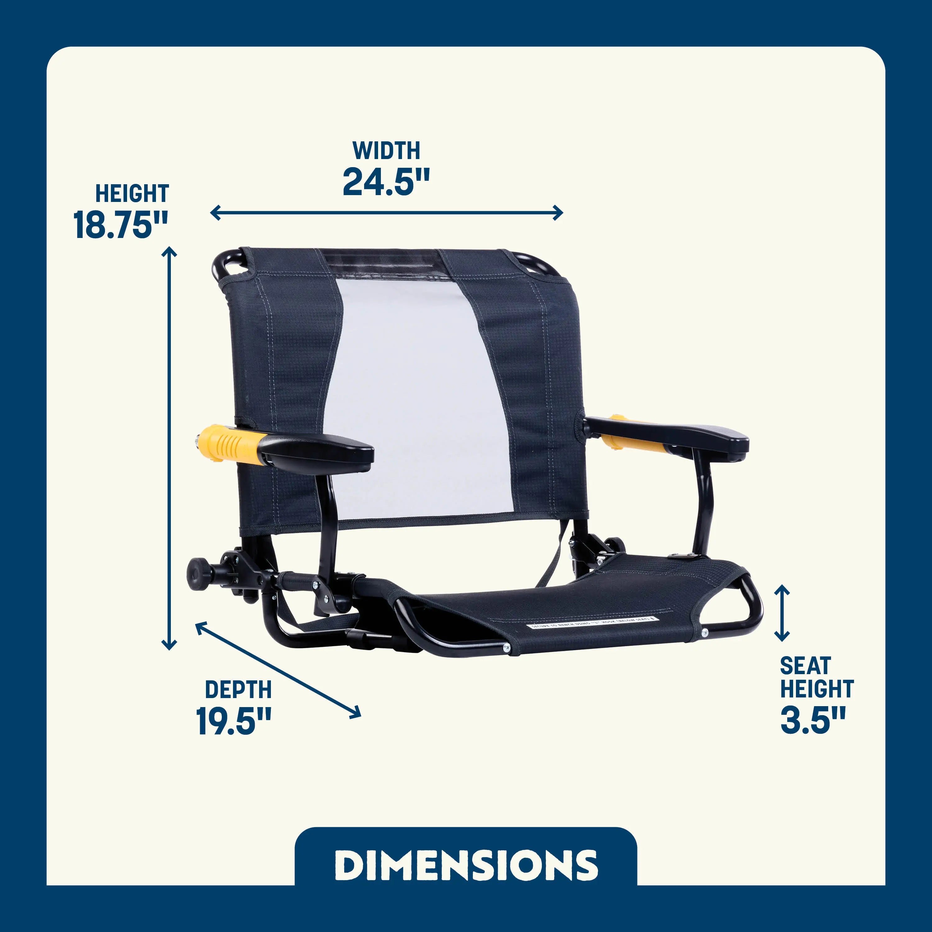 Luxury Camp Stadium Rock-Cliner - Choice 540 - Patented Spring-Action Rocking Chair for Camping Detail