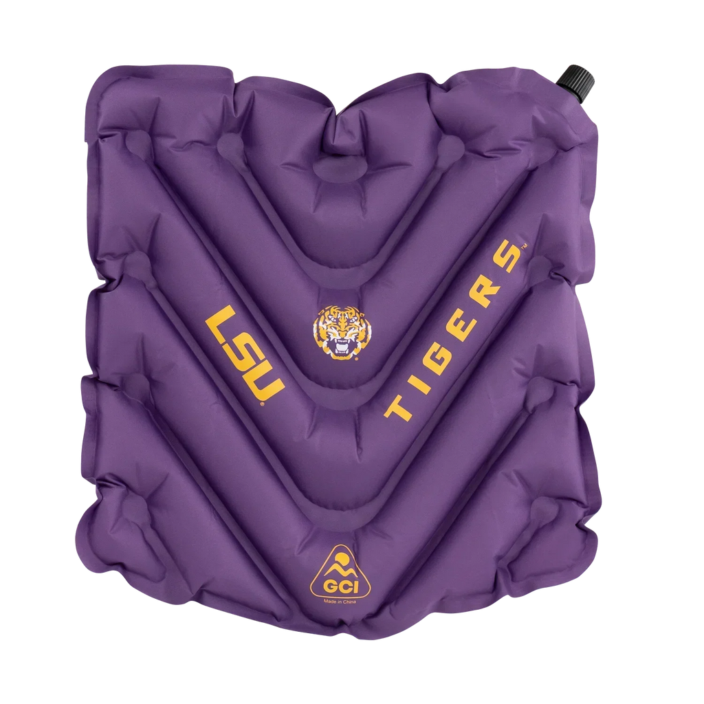 Ultra-Lightweight College V Seat Inflatable Stadium Cushion - LSU Tigers - Choice 762 - Bleacher-Friendly Stadium Chair with Back Support - Default Title