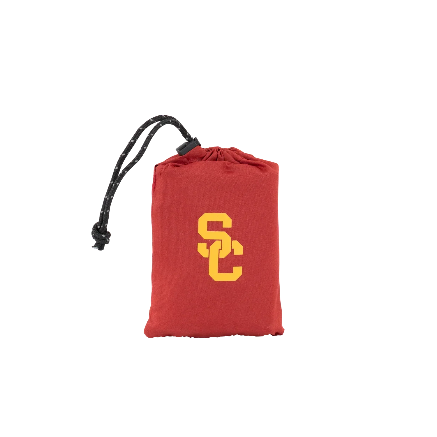 Secure-Hook College V Seat Inflatable Stadium Cushion - USC Trojans - Choice 523 - Grandstand Cushion Seat with Secure Under-Bench Hooks Detail