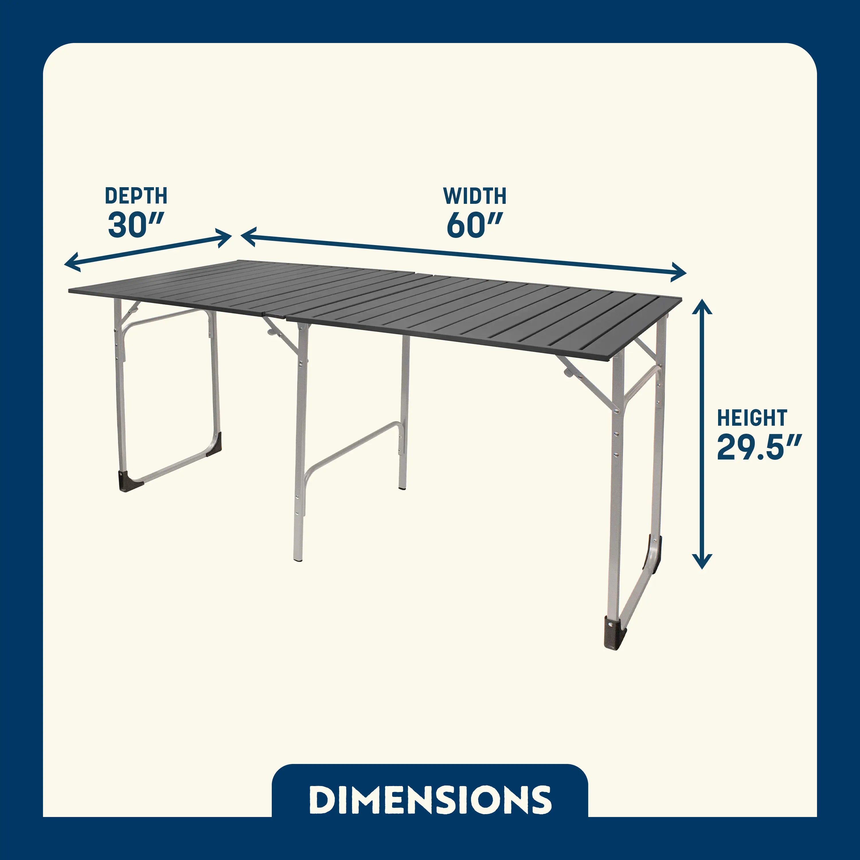 Multi-Functional Cook Slim-Fold Table XL - Choice 651 - Slim-Fold Outdoor Cook Station with Storage Shelves Detail