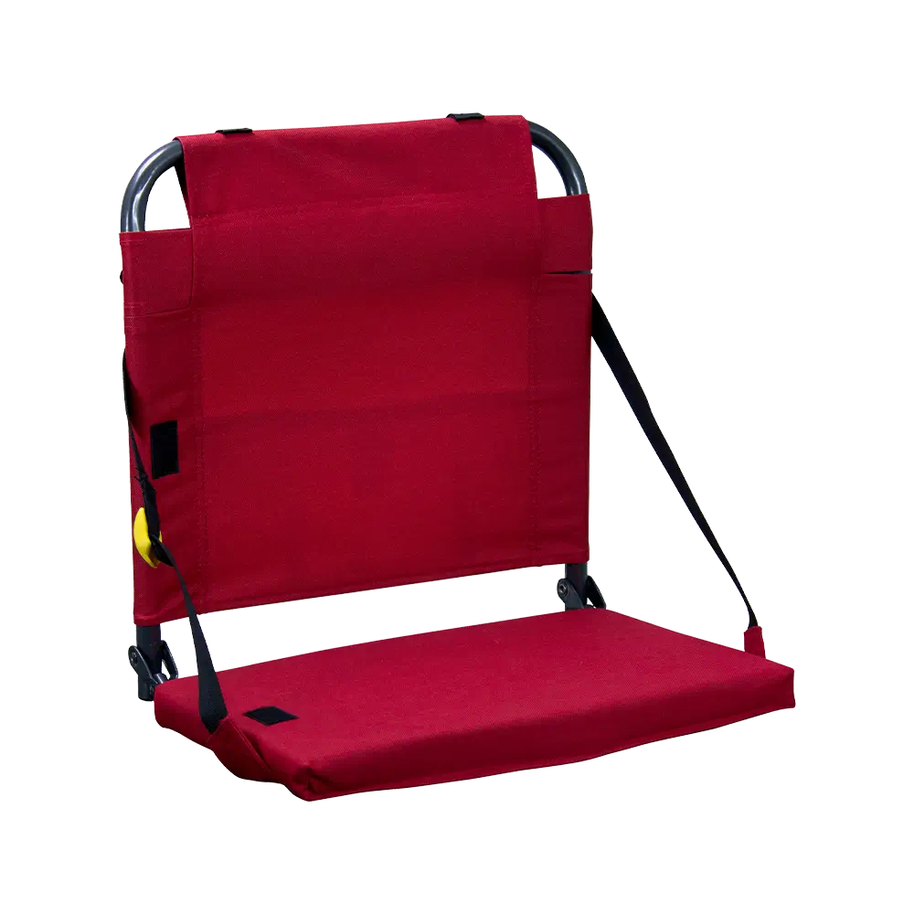Secure-Hook BleacherBack - Choice 696 - Ergonomic Portable Stadium Seat for Sports Events - Red
