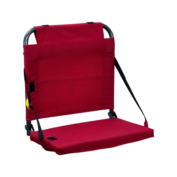 Secure-Hook BleacherBack - Choice 696 - Ergonomic Portable Stadium Seat for Sports Events - Red