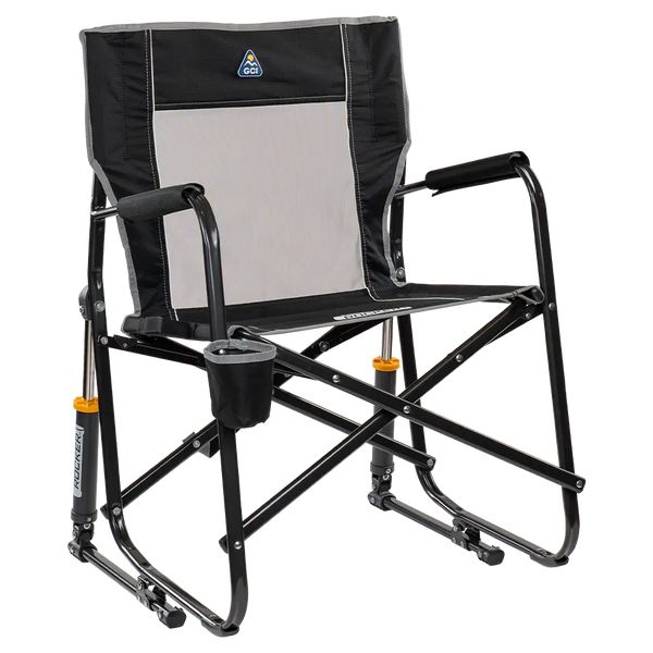 Smooth Motion Freestyle Rocker - Choice 711 - Patented Spring-Action Rocking Chair for Camping - Black