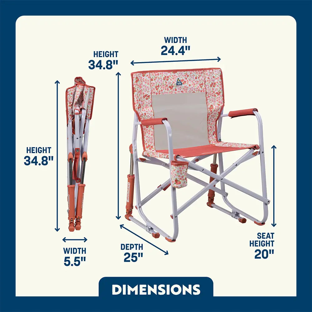 Smooth Motion Freestyle Rocker - Choice 711 - Patented Spring-Action Rocking Chair for Camping Detail