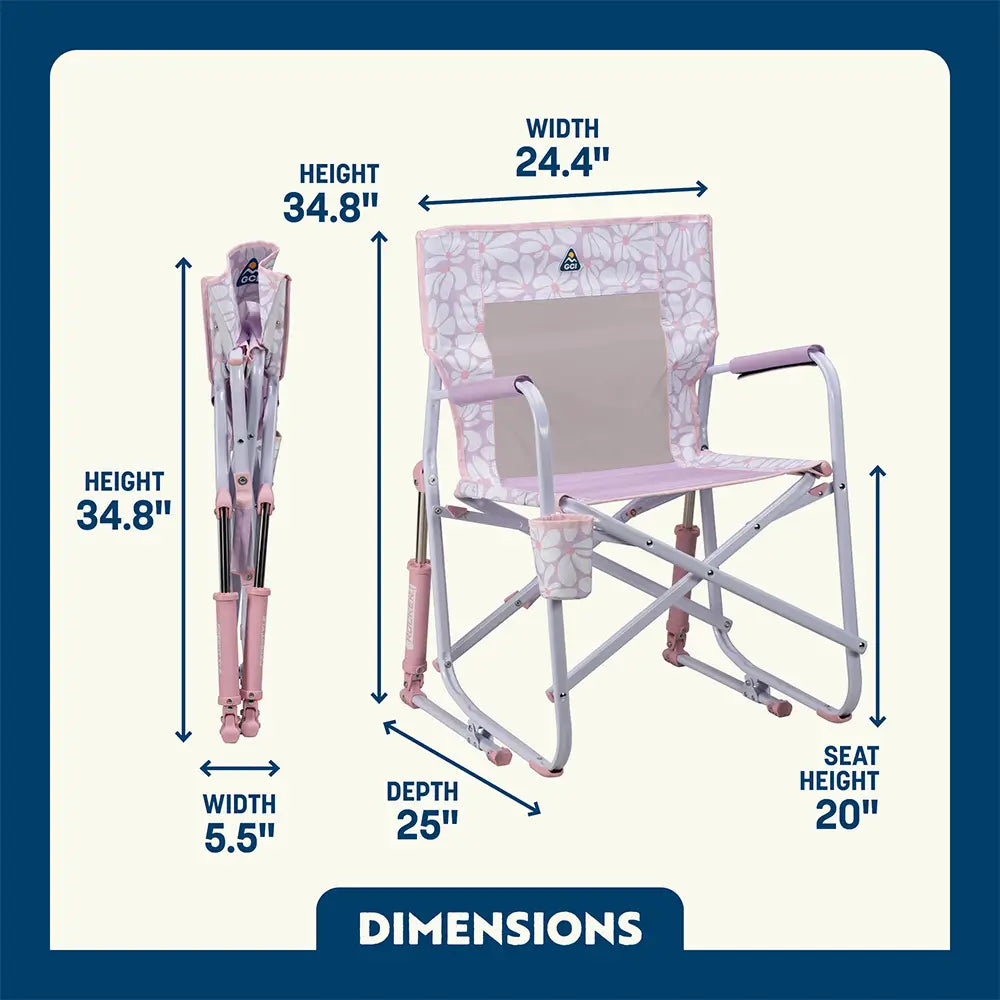 Smooth Motion Freestyle Rocker - Choice 711 - Patented Spring-Action Rocking Chair for Camping Detail