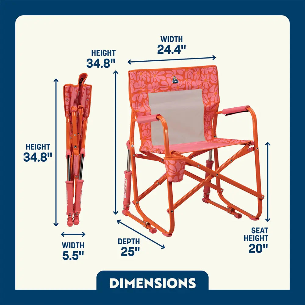 Smooth Motion Freestyle Rocker - Choice 711 - Patented Spring-Action Rocking Chair for Camping Detail