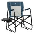Heavy-Duty Freestyle Freestyle Rocker with Side Table - Choice 853 - RoadTrip Rocker Smooth Motion Camp Chair - Heathered Indigo