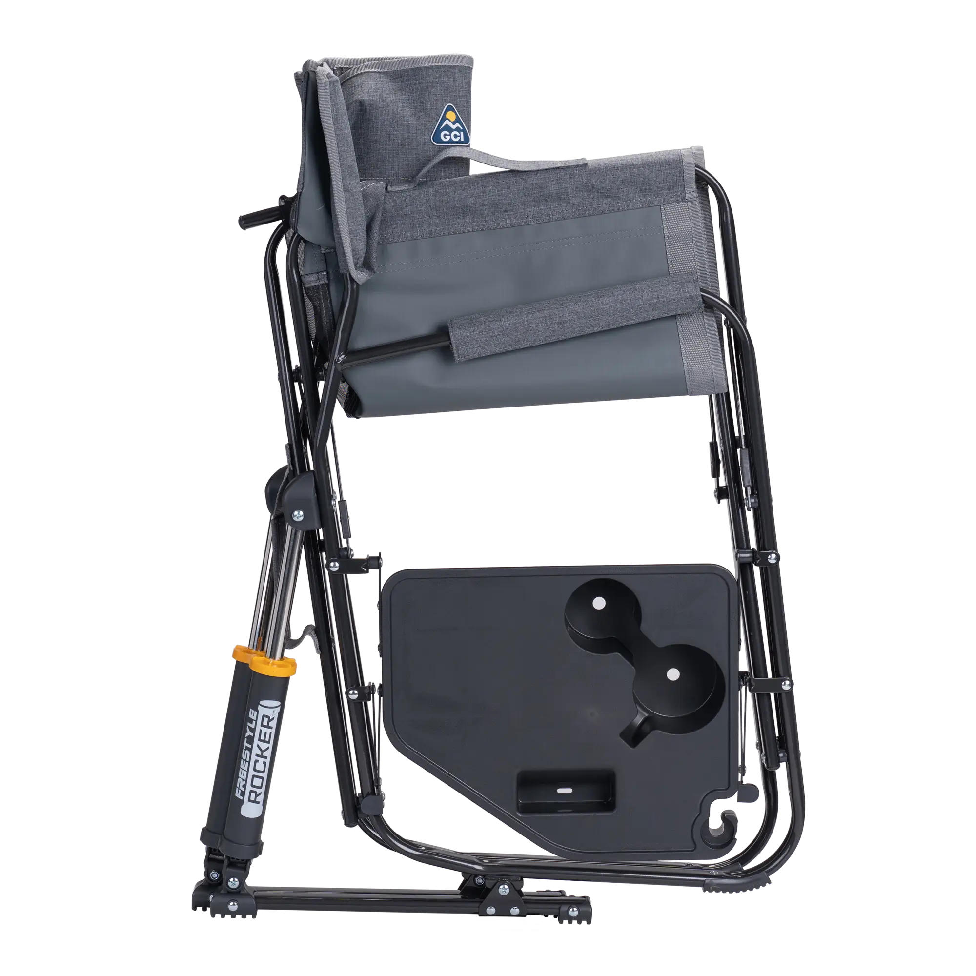 Heavy-Duty Freestyle Freestyle Rocker with Side Table - Choice 853 - RoadTrip Rocker Smooth Motion Camp Chair Detail
