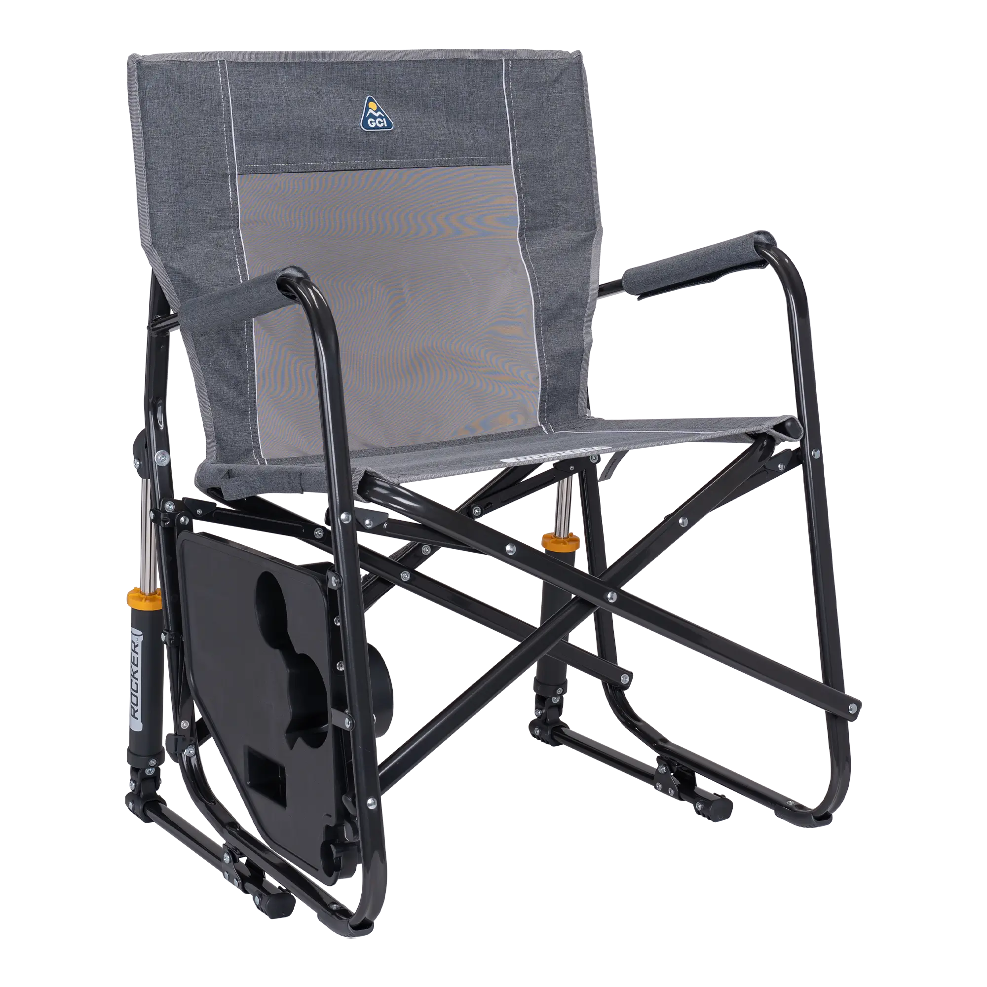 Heavy-Duty Freestyle Freestyle Rocker with Side Table - Choice 853 - RoadTrip Rocker Smooth Motion Camp Chair Detail