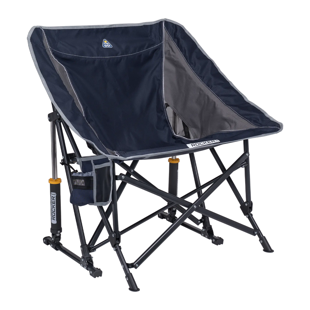 Smooth Motion Pod Rocker - Choice 933 - Patented Spring-Action Rocking Chair for Camping - Indigo