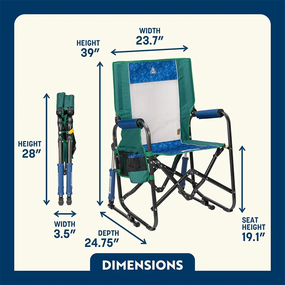 Luxury Camp Stowaway Rocker - Choice 794 - Patented Spring-Action Rocking Chair for Camping Detail