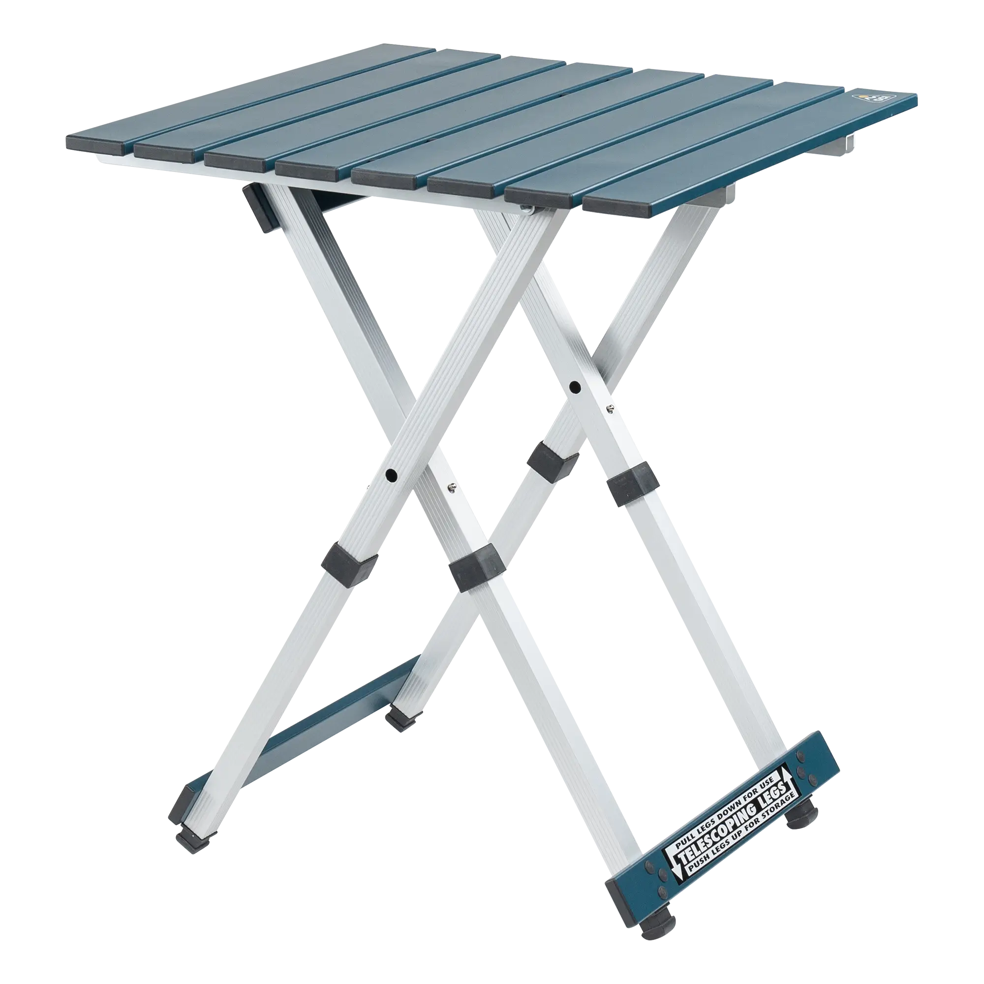 Slim-Fold Compact Camp Table 20 - Choice 513 - Multi-Functional Heavy-Duty Grilling Table Counter - Teal