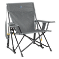 Heavy-Duty Freestyle Kickback Rocker - Choice 345 - Patented Spring-Action Rocking Chair for Camping - Heathered Pewter