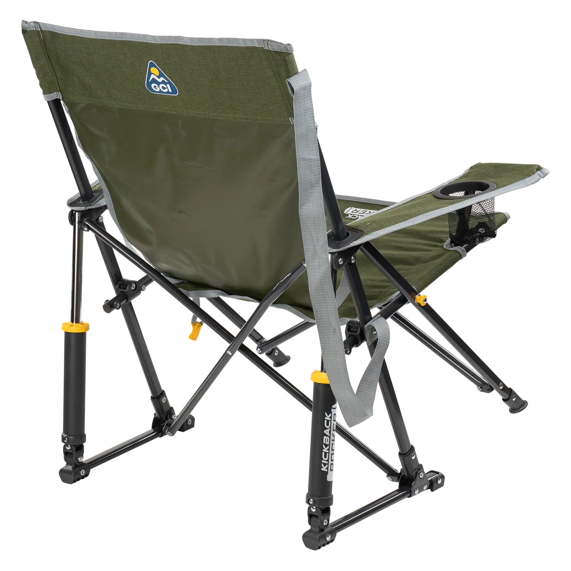 Heavy-Duty Freestyle Kickback Rocker - Choice 345 - Patented Spring-Action Rocking Chair for Camping Detail