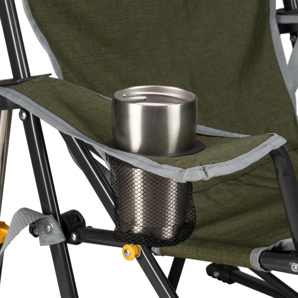 Heavy-Duty Freestyle Kickback Rocker - Choice 345 - Patented Spring-Action Rocking Chair for Camping Detail