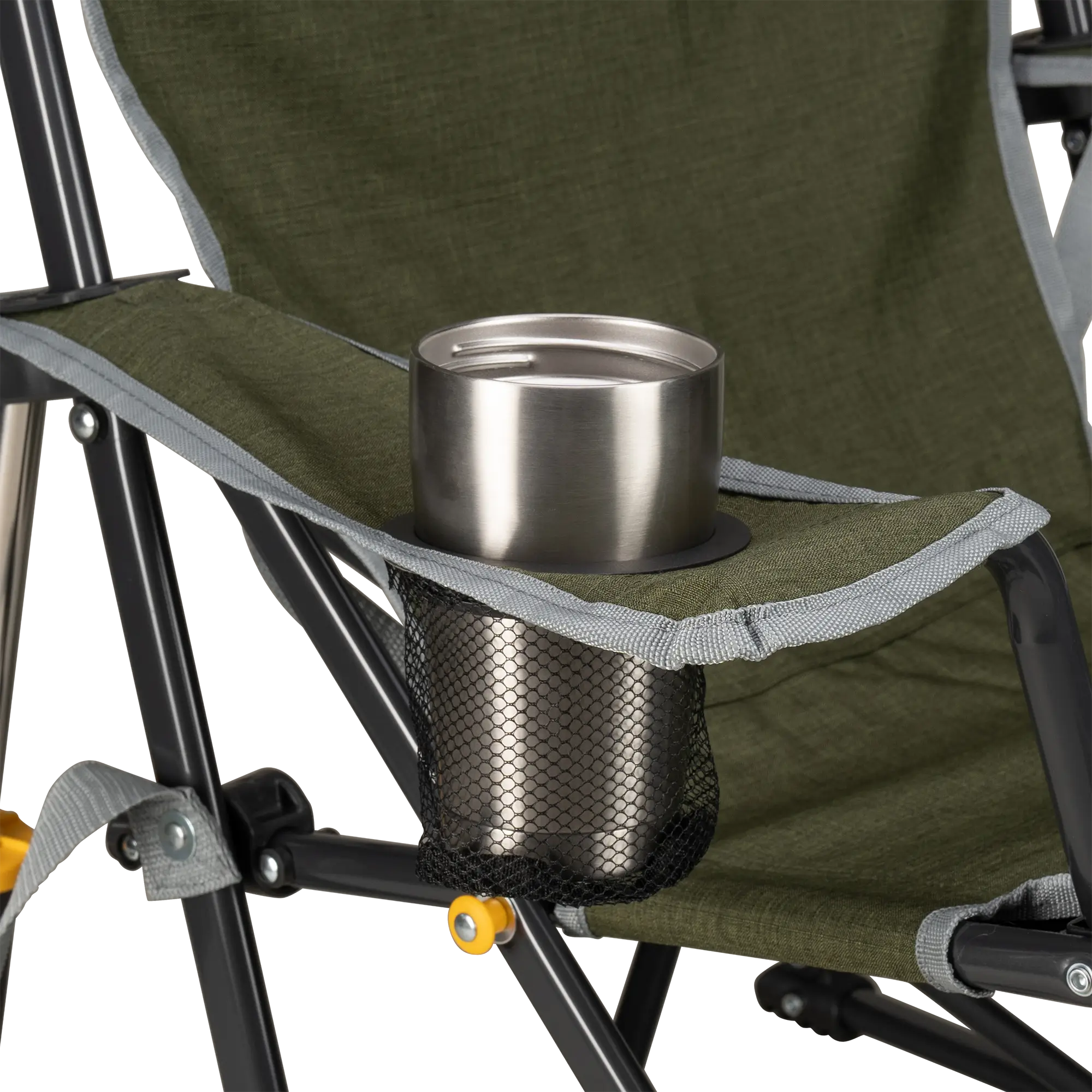 Heavy-Duty Freestyle Kickback Rocker - Choice 345 - Patented Spring-Action Rocking Chair for Camping Detail