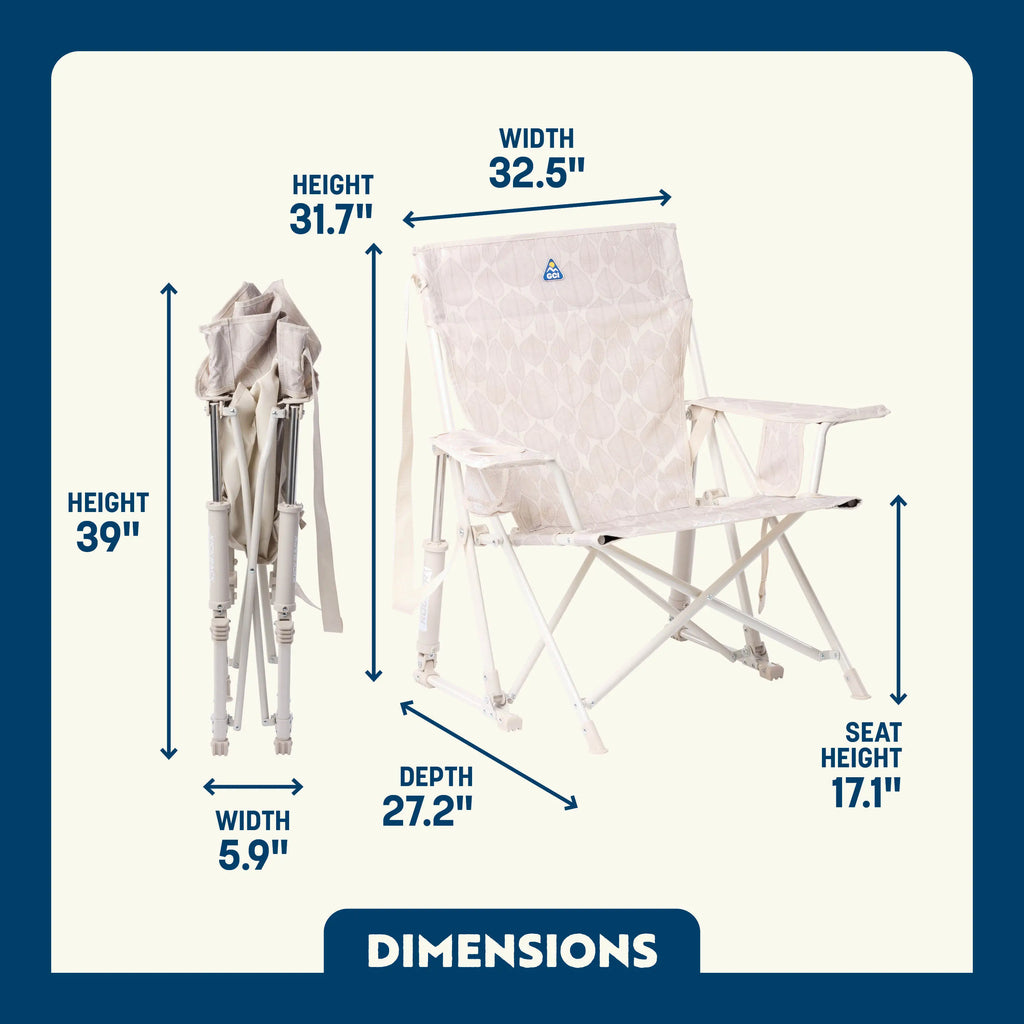 Heavy-Duty Freestyle Kickback Rocker - Choice 345 - Patented Spring-Action Rocking Chair for Camping Detail