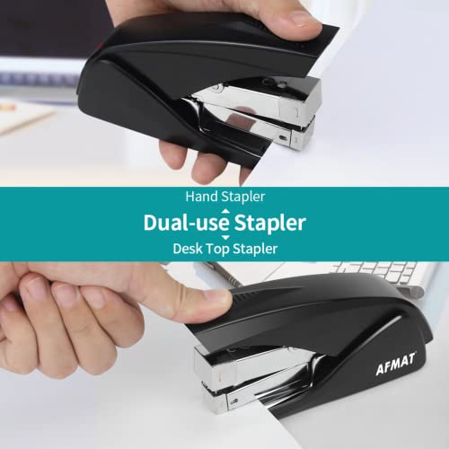 Classic AFMAT Stapler for Desk, 50 Sheet Effortless Desktop Stapler Staple Kit