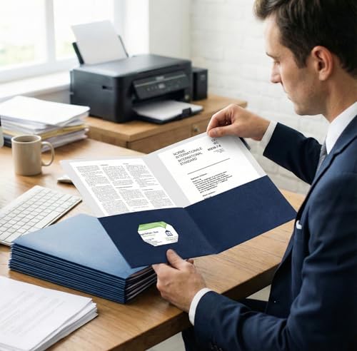 Smart Home Zzrywuty 50 Packs Two Pocket File Folders with Collection