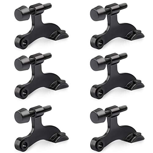 Smart Home HOMOTEK 6 Pack Hinge Pin Black Door Stopper,Adjustable Deluxe Heavy Collection