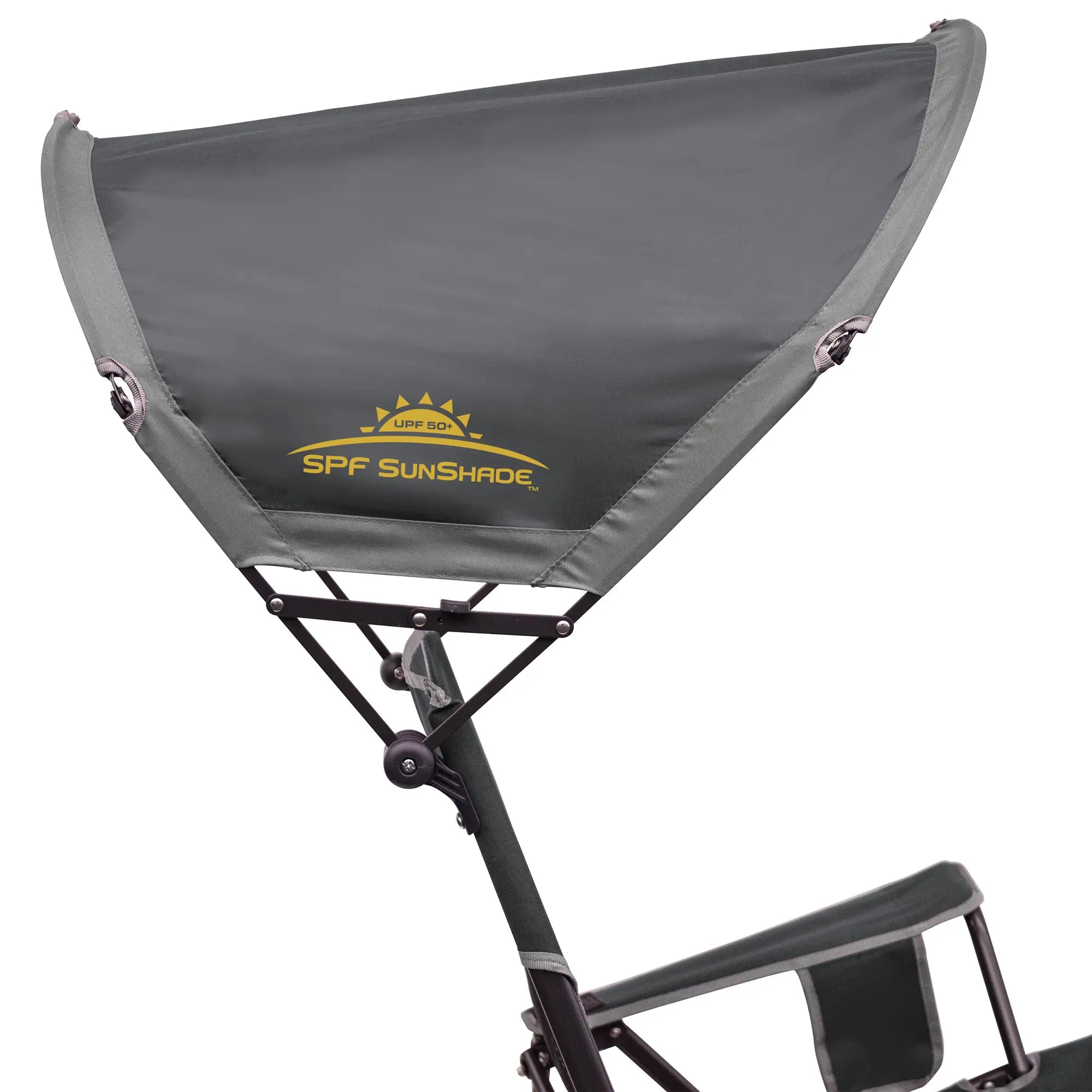 Luxury Camp SunShade Rocker - Choice 550 - Heavy-Duty Kickback Rocker with Beverage Holder Detail