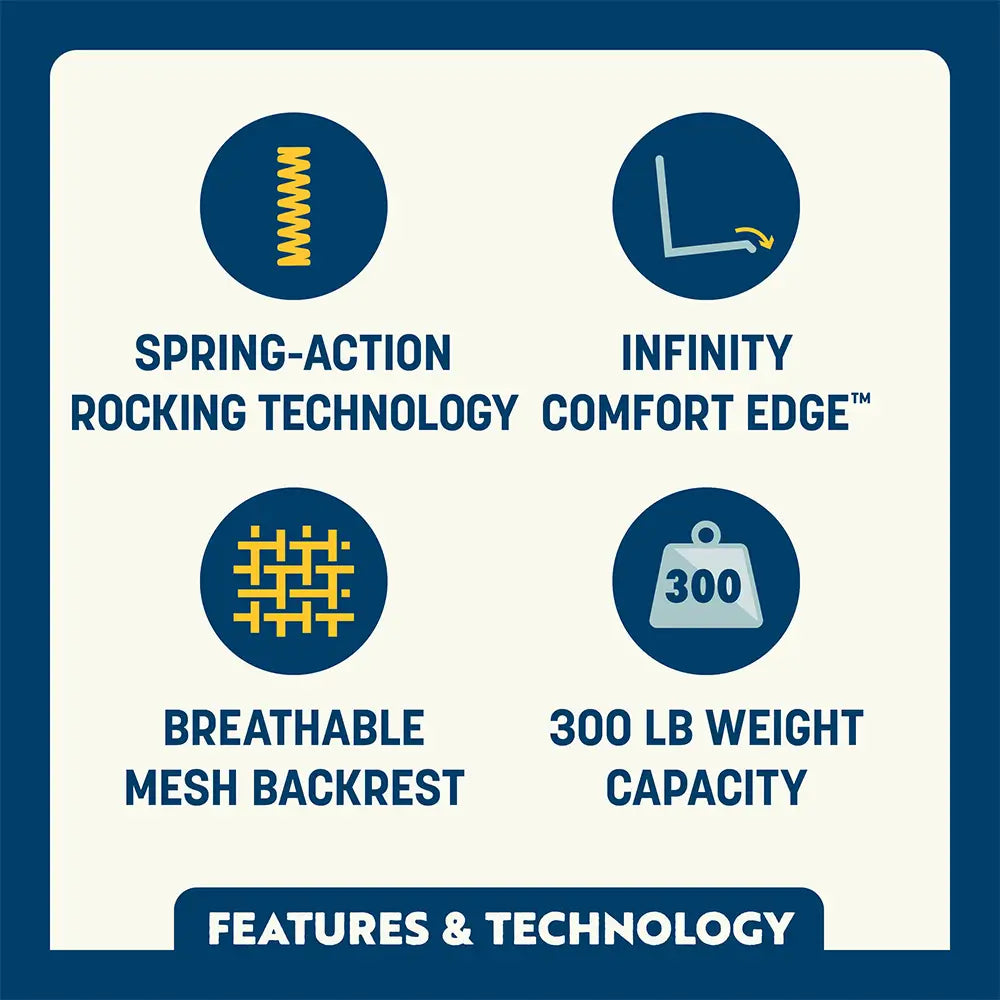 Heavy-Duty Freestyle Freestyle Rocker Elite - Choice 460 - Freestyle Rocker Portable Outdoor Folding Chair Detail