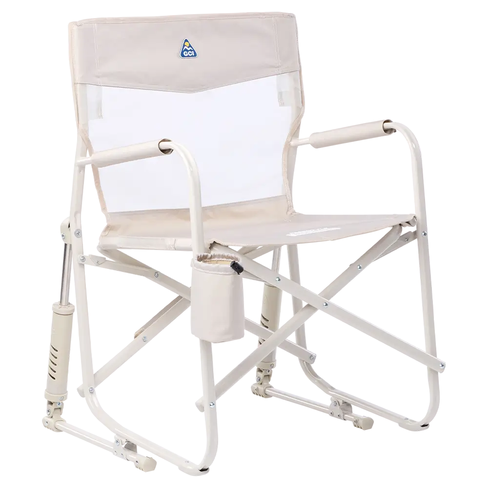 Heavy-Duty Freestyle Freestyle Rocker Elite - Choice 460 - Freestyle Rocker Portable Outdoor Folding Chair - Soft Neutral