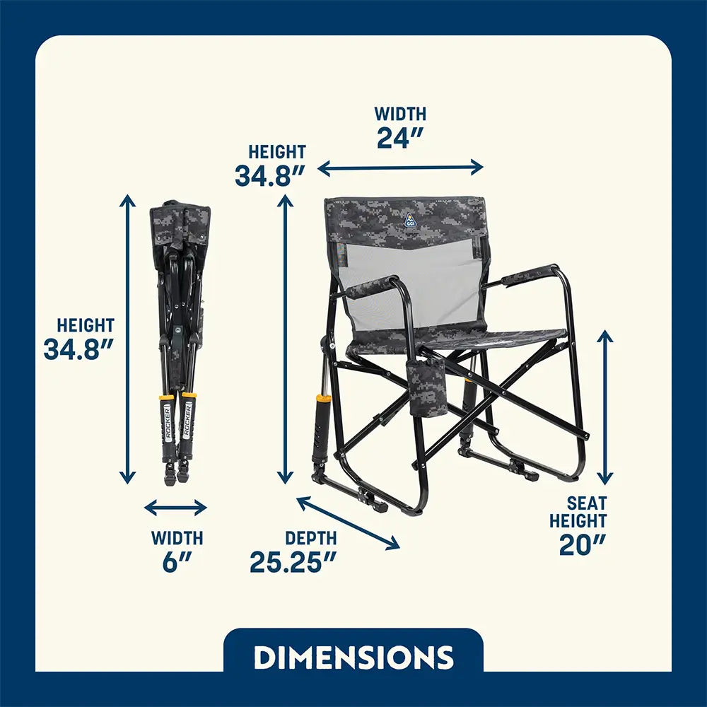 Heavy-Duty Freestyle Freestyle Rocker Elite - Choice 460 - Freestyle Rocker Portable Outdoor Folding Chair Detail