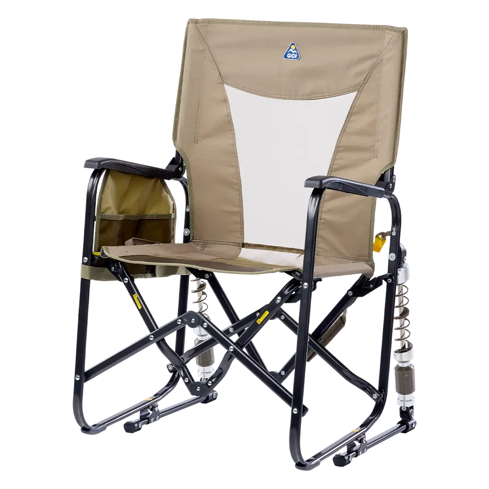 Patented Spring-Action Adjustable Rocker - Choice 573 - Patented Spring-Action Rocking Chair for Camping Detail