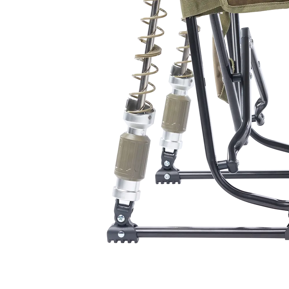 Patented Spring-Action Adjustable Rocker - Choice 573 - Patented Spring-Action Rocking Chair for Camping Detail