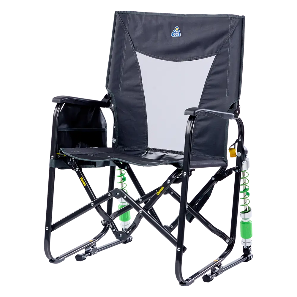 Patented Spring-Action Adjustable Rocker - Choice 573 - Patented Spring-Action Rocking Chair for Camping Detail