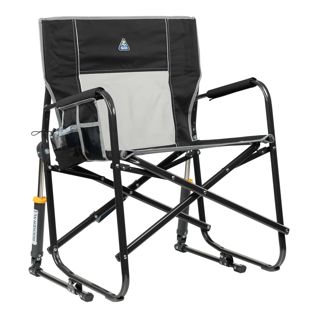 Premium All-Weather Freestyle Rocker XL - Choice 552 - Freestyle Rocker Portable Outdoor Folding Chair - Black