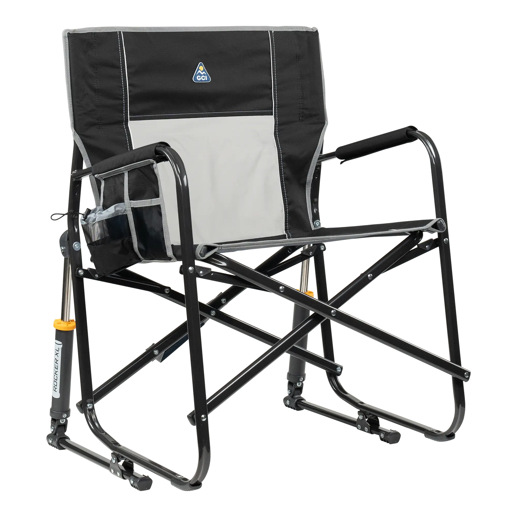 Premium All-Weather Freestyle Rocker XL - Choice 552 - Freestyle Rocker Portable Outdoor Folding Chair - Black