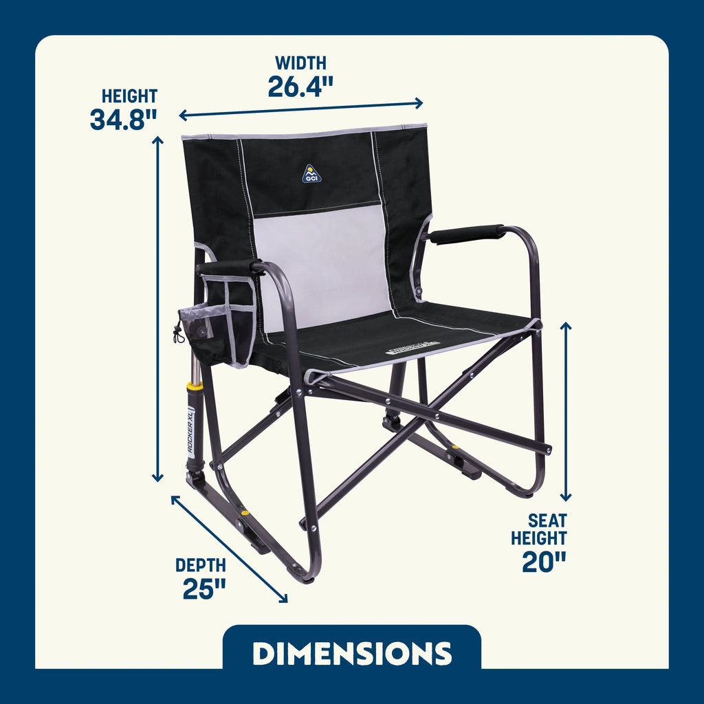 Premium All-Weather Freestyle Rocker XL - Choice 552 - Freestyle Rocker Portable Outdoor Folding Chair Detail
