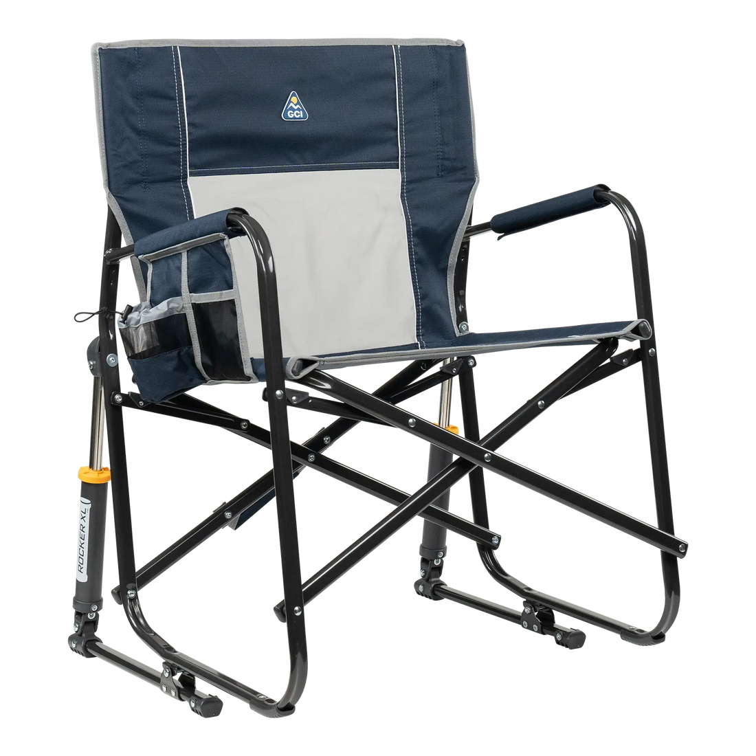 Premium All-Weather Freestyle Rocker XL - Choice 552 - Freestyle Rocker Portable Outdoor Folding Chair - Indigo