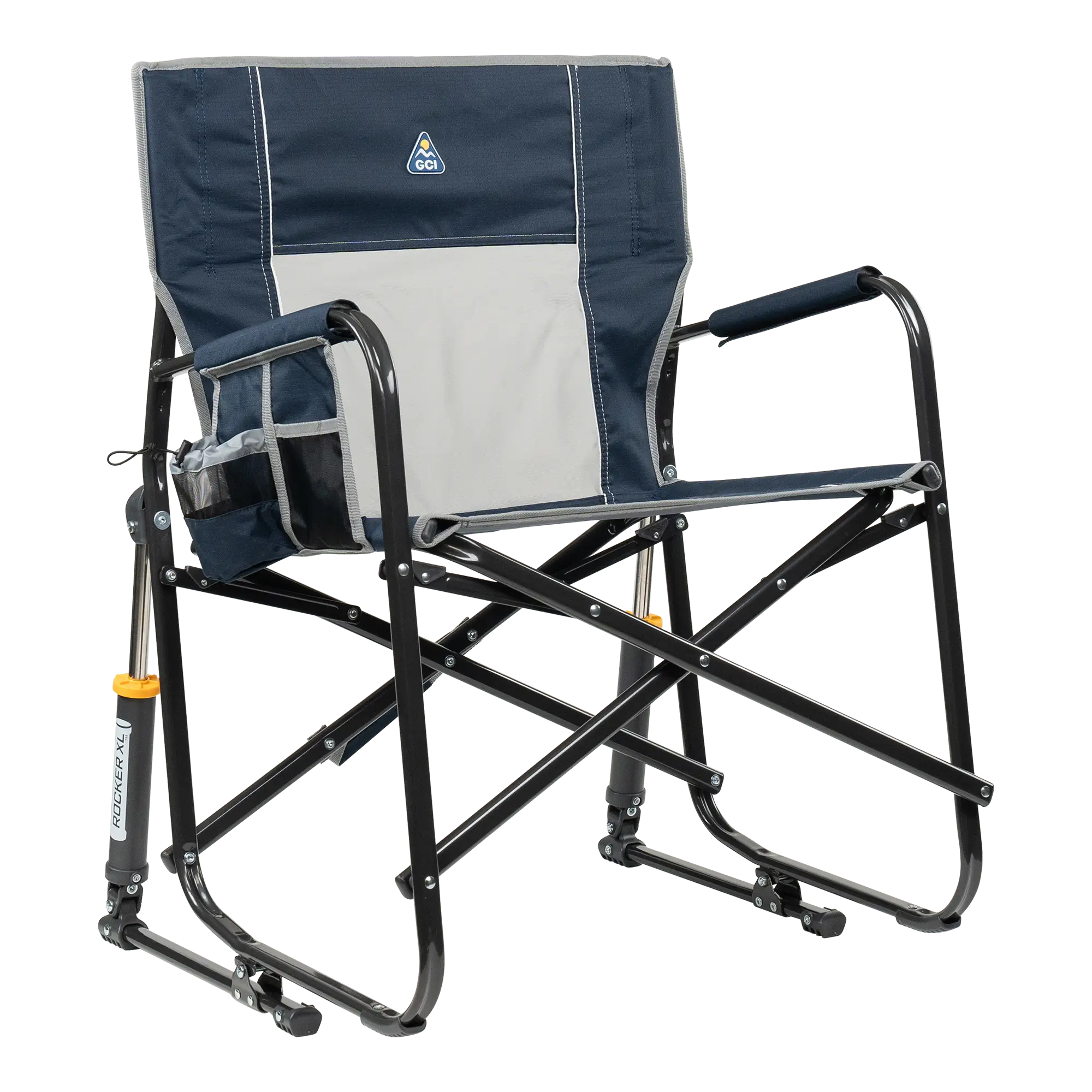 Premium All-Weather Freestyle Rocker XL - Choice 552 - Freestyle Rocker Portable Outdoor Folding Chair - Indigo