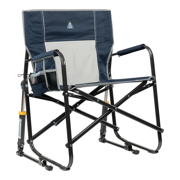 Premium All-Weather Freestyle Rocker XL - Choice 552 - Freestyle Rocker Portable Outdoor Folding Chair - Indigo