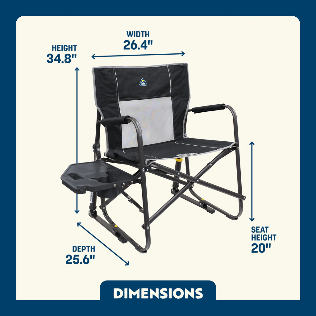 Heavy-Duty Freestyle Freestyle Rocker XL with Side Table - Choice 836 - RoadTrip Rocker Smooth Motion Camp Chair Detail