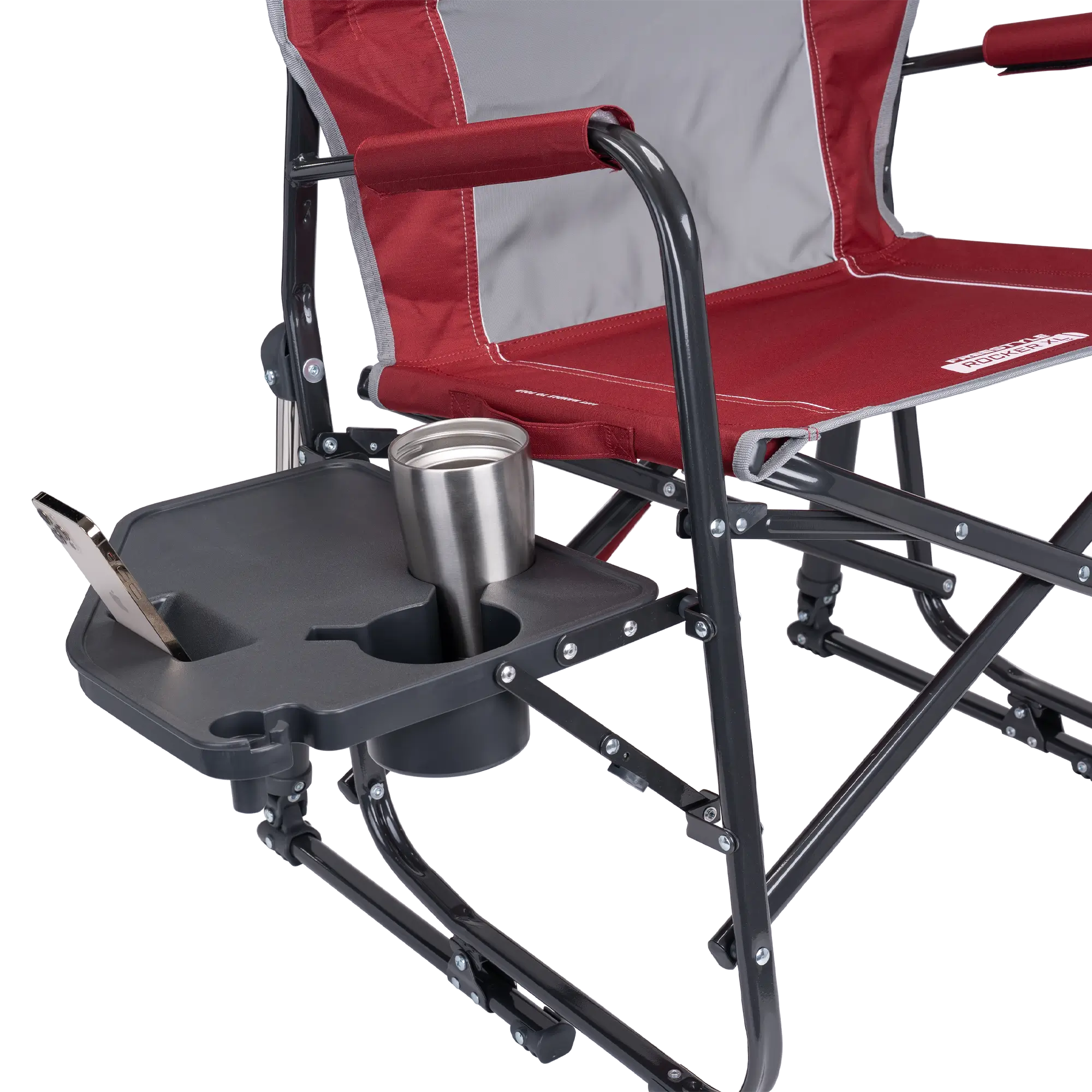 Heavy-Duty Freestyle Freestyle Rocker XL with Side Table - Choice 836 - RoadTrip Rocker Smooth Motion Camp Chair Detail