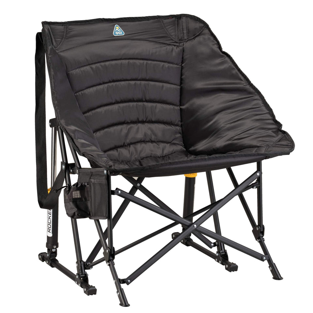 Heavy-Duty Freestyle Puff Rocker - Choice 731 - Heavy-Duty Kickback Rocker with Beverage Holder - Black
