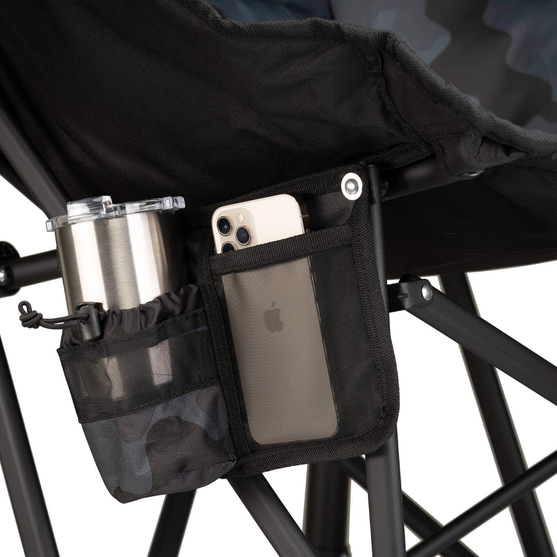 Heavy-Duty Freestyle Puff Rocker - Choice 731 - Heavy-Duty Kickback Rocker with Beverage Holder Detail