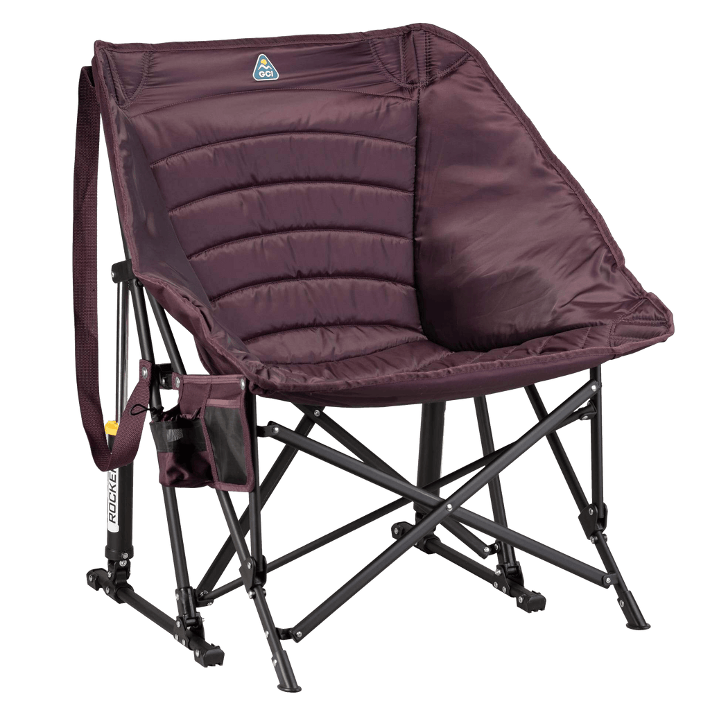 Heavy-Duty Freestyle Puff Rocker - Choice 731 - Heavy-Duty Kickback Rocker with Beverage Holder - Amethyst