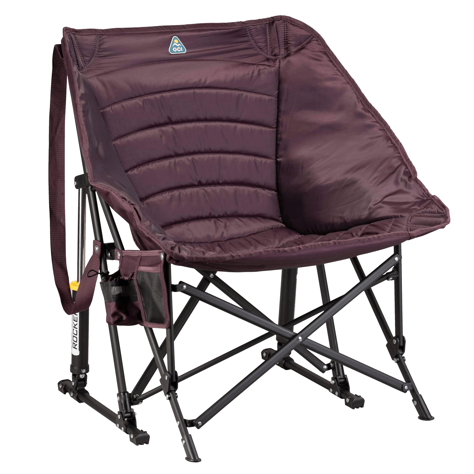 Heavy-Duty Freestyle Puff Rocker - Choice 731 - Heavy-Duty Kickback Rocker with Beverage Holder - Amethyst