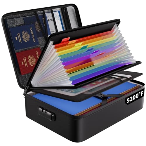 exclusive ENGPOW Fireproof File Organizer Bag with 13 Colorful Collection