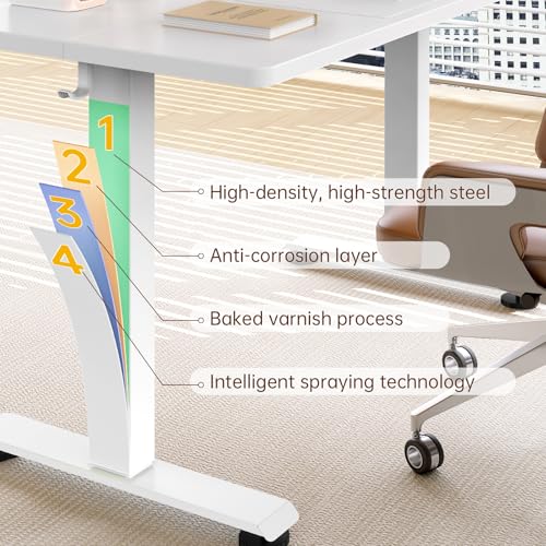 Minimalist Veken 55 Inch Large Electric Standing Desk,Sit to Essentials
